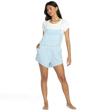 Billabong Women's Wild Pursuit Cotton Twill Blend Romper (XS-XL), Washed Chambray, X-Small