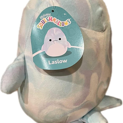 Squishmallows Kellytoy Sea Life Squad Plush Toy (8" Laslow The Beluga)
