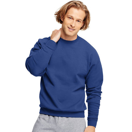 Hanes Unisex Adult’s Sweatshirt - Blue - Large