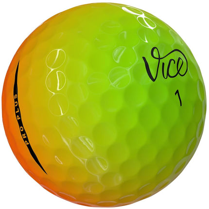 Vice Pro Plus Golf Balls (2025 Model) (Yellow/Orange Shade)