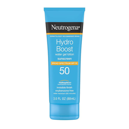 DeluckyNeutrogena Hydro Boost Water Gel Non-Greasy Moisturizing Sunscreen Lotion with Broad Spectrum SPF 50, Water-Resistant, 3 fl. Oz