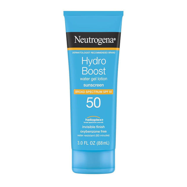 DeluckyNeutrogena Hydro Boost Water Gel Non-Greasy Moisturizing Sunscreen Lotion with Broad Spectrum SPF 50, Water-Resistant, 3 fl. Oz