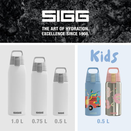 SIGG - Insulated Water Bottle - Shield Therm One White - Suitable for Carbonated Beverages - Leakproof - Dishwasher Safe - BPA Free - 90% Recycled Stainless Steel - White - 0.75L