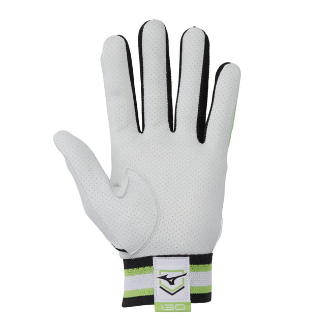 Mizuno B-130 Adult Baseball Batting Glove, Lime Green-Black, XX-Large
