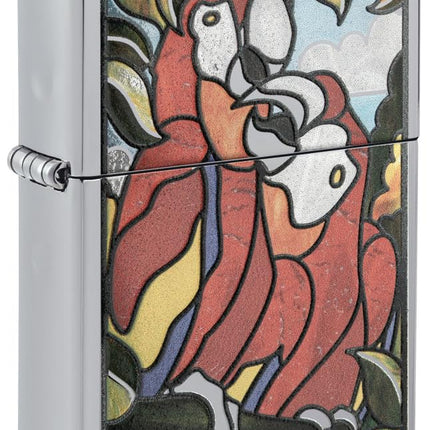 Zippo Parrot Pals Design High Polish Chrome Pocket