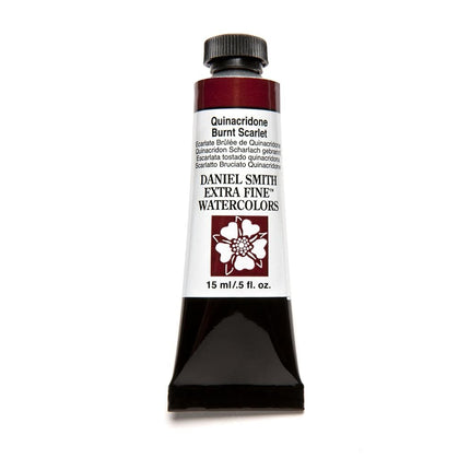 DANIEL SMITH 284600087 Extra Fine Watercolor 15ml Paint Tube, Quinacridone, Burnt Scarlet