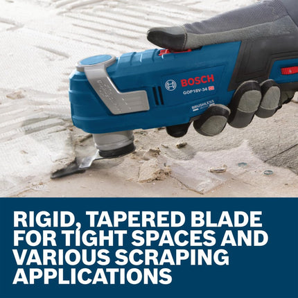 BOSCH OSL200RS 1-Piece 2 In. Starlock Oscillating Multi Tool Soft Materials High-Carbon Steel Rigid Scraper Blade for Removing Tough Sealants, Adhesives, Paint