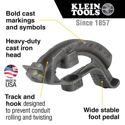 Klein Tools 51608 Iron Conduit Bender Head, for 1/2-Inch EMT, Compatible with Klein Tools Angle Setter (Cat. No. 51611)