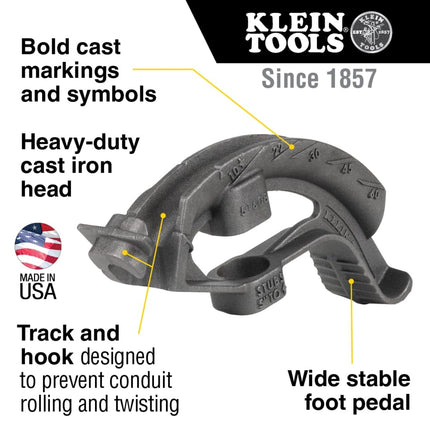 Klein Tools 51608 Iron Conduit Bender Head, for 1/2-Inch EMT, Compatible with Klein Tools Angle Setter (Cat. No. 51611)