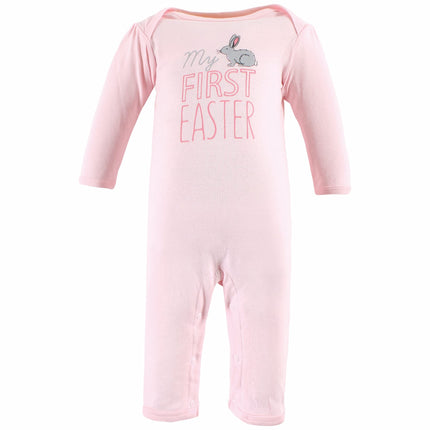 Hudson Baby baby-girls Cotton Coveralls, Some Bunny, 0-3 Months
