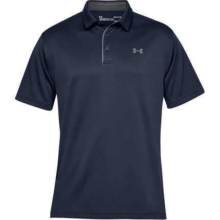 Polo Under Armour Tech para hombre - Azul marino/Grafito/Grafito (410), XS