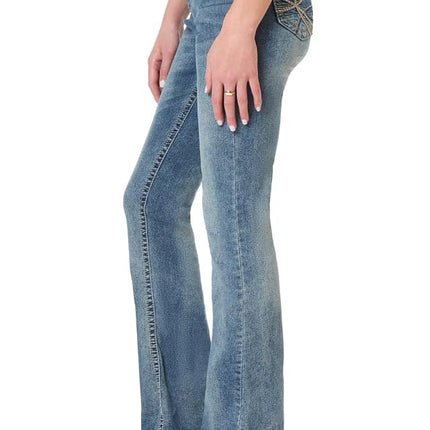 WallFlower Women's Luscious Curvy Bootcut Jeans, Basil, 1