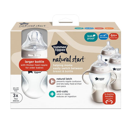 Tommee Tippee Closer to Nature Thick Feed Bottle - 330ml - 3 Pack