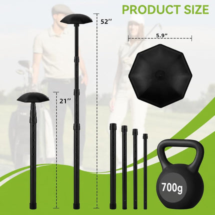 MIKOSI Golf Travel Bag Support Pole - 21-52 Inch Adjustable Aluminum Support Rod/Stiff Arm, Golf Club Protector for Travel Cases (Black)