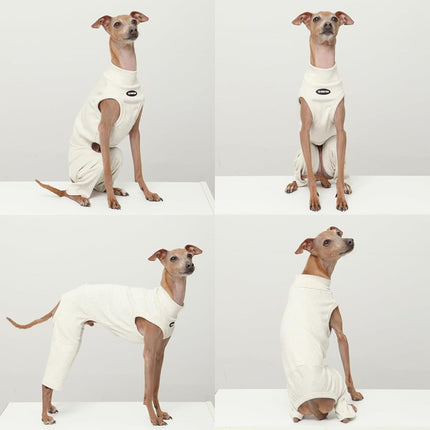 D Doggy Star Italian Greyhound Clothes High-Strech Sleeveless Onesie for Styling (S,Coordi Otameal)