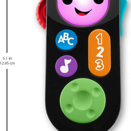 Fisher-Price Laugh & Learn Stream & Learn Remote, Electronic Pretend TV Remote Toy with Lights and Educational Content for Infants and Toddlers