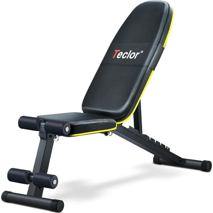 Teclor Adjustable Weight Bench, Foldable Workout B