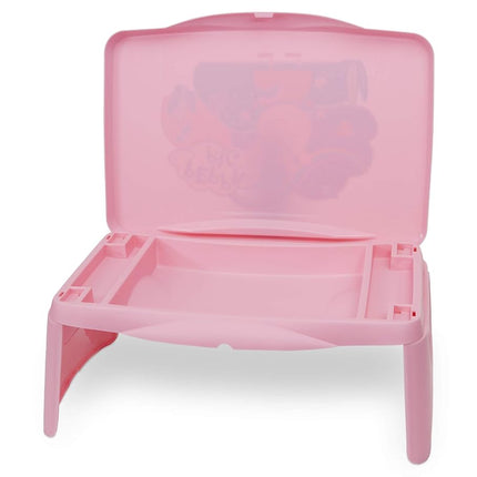 Peppa Pig Kids Lap Desk with Storage - Folding Lid and Collapsible Design - Portable for Travel or use in Bed at Home - Great for Writing, Reading or Other School Activities