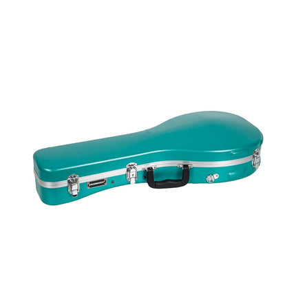 Crossrock A-Style Mandolin Case | ABS Molded Hardshell with Security Lock, Metal Feet, and Detachable Straps-Mint Blue (CRA862MAMB)