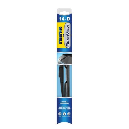 Rain-X 850024 RearView 14-D Rear Wiper Blade, 14 Inch Composite Rear Wiper Blade, Fits Snap Claw (Pack Of 1), Automotive Replacement Wiper Blades That Meet Or Exceed OEM Quality And Design Standards