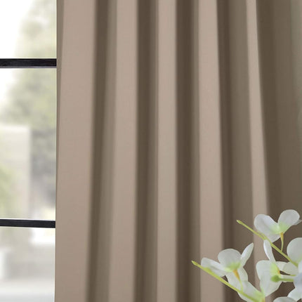 HPD Half Price Drapes Room Darkening Curtains 120 Inches Long for Bedroom & Living Room (1 Panel), 50 X 120, Classic Taupe