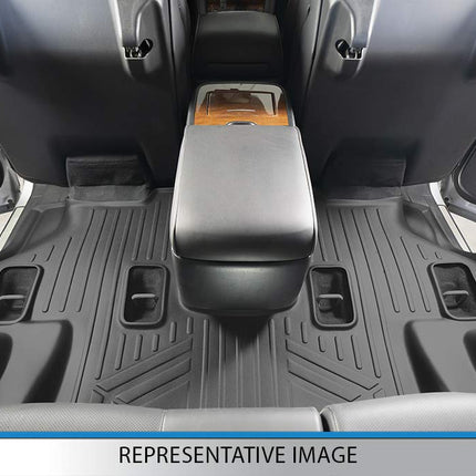 MAX LINER A0315/B0071/C0233/E0113 Floor Mats 3 Cargo Liner Behind 3rd Set Black for 2016-2019 Dodge Durango with 2nd Row Bucket Seats