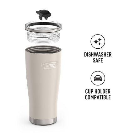 Sandstone-24 oz Stainless Steel Tumbler w/Slide Lock Lid