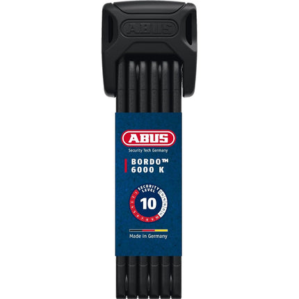ABUS Bordo 6000K Folding Lock with SH Holder, 90 cm, Black