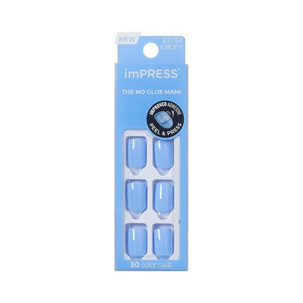 imPRESS KISS Color Press-On Nails, Nail Kit, PureF