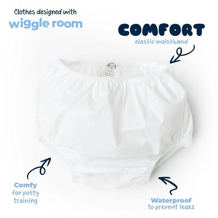 Gerber Unisex Baby Toddler 8 Pack Waterproof Diaper Cover, White, 12 Months