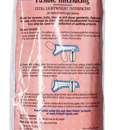 Pellon 15 inches x 3 Yards White Fusible Interfacing, 2 Pack