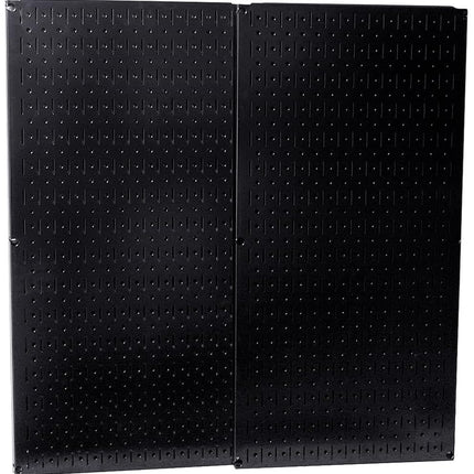 Wall Control 30-P-3232B Black Metal Pegboard Pack - (2) 32" Tall x 16" Wide Black Pegboards