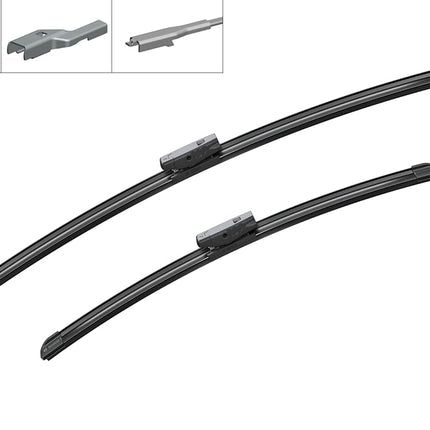 Bosch Wiper Blade Aerotwin AM462S, Length: 600mm/475mm – Set of Front Wiper Blades - Only for Left-Hand Drive (EU)