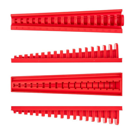 TEKTON 17-Tool 3/8 Inch Drive Crowfoot Wrench Organizer Rack, Red (8-24 mm) | ORG26217 | Made in USA