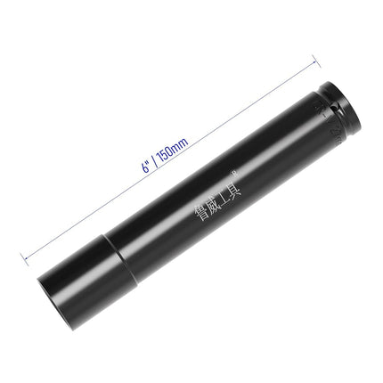 FOCMKEAS 1/2" Drive Socket Set, 27mm Deep Impact Socket, 6-Point, 6" Length