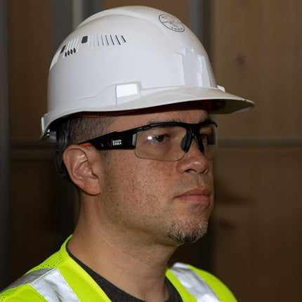 KLEIN TOOLS Safety Glasses, Professional PPE Protective Eyewear with Semi Frame and Clear Lens, Scratch Resistant and Anti-Fog 60161