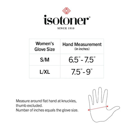 Isotoner Therapeutic Gloves, Left, Small, Open Finger