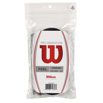 Wilson Pro Sensation Schwarz Overgrip (Pack of 30) - Black, One Size