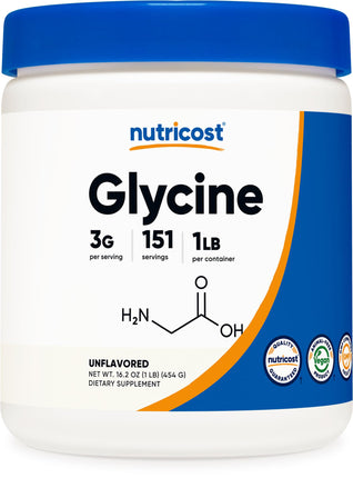 Glycine, Unflavored, 16 oz (454 g), Nutricost