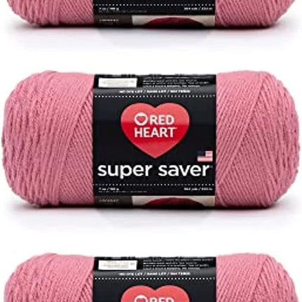 Red Heart Super Saver Pack of 3 - Light Raspberry 