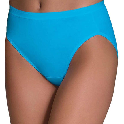 Fruit of the Loom Women's 6 Pack Assorted Cotton Hi-Cut Panties, Assorted, 6