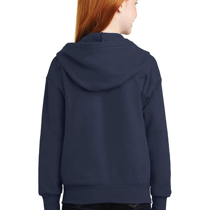 Hanes Boys' Eco Smart Zip Hoodie, Navy, Small