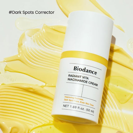 BIODANCE Radiant Vita Niacinamide Cream, Brightening, Dark Spot Correcting Facial Moisturizer, Korean Skin Care | Gifts for women | 1.69 fl.oz, 50ml