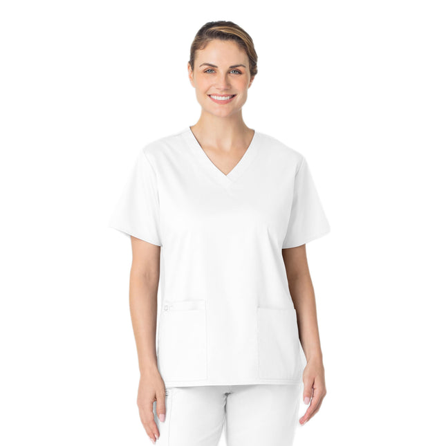 WonderWink 101XWHIT2XL WonderWORK Women's V-Neck T