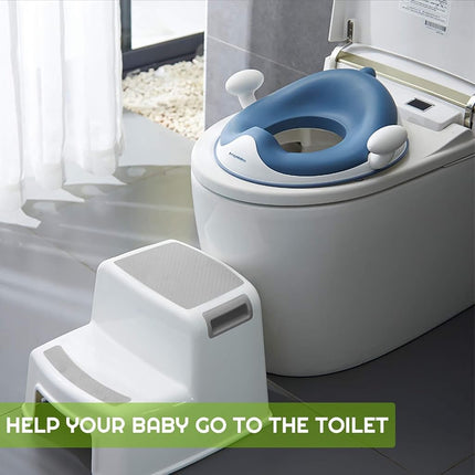 Angelbliss Baby Potty Training Toilet Seat with Soft Cushion Handles, Haute Collection, Double Anti-Slip Design and Splash Guard for Boys and Girls