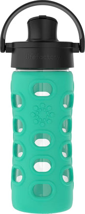 Lifefactory 12-Ounce Glass Water Bottle with Activ
