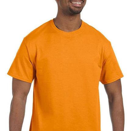 Hanes Tagless 6.1 Short Sleeve T-Shirt, Safety Ora