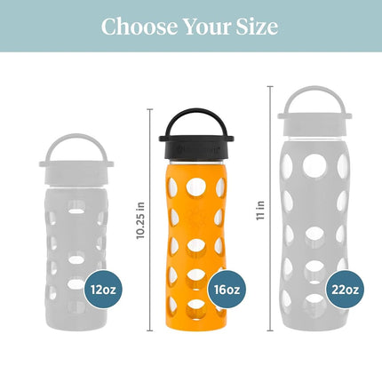 Lifefactory Glass Hydration Bottle Marigold 475 ml