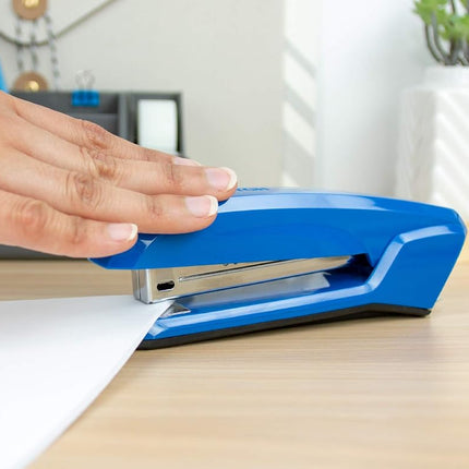 Bostitch Office Ascend 3 in 1 Stapler, 20 Sheet Capacity, Integrated Remover & Staple Storage, 420 Staples Included, Lightweight, Blue