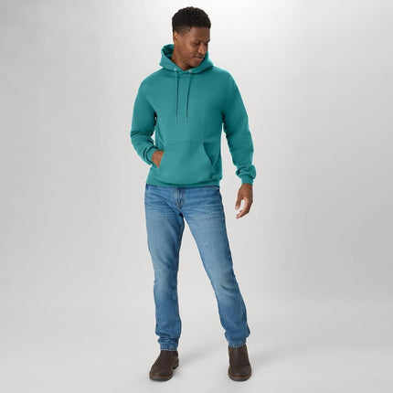 Hanes Men's EcoSmart Hoodie Midweight Fleece Pullover Hooded Sweatshirt, Spanish Moss, L